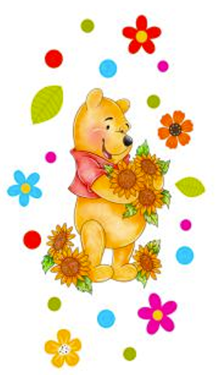 Flower Bear Motel Keychain Decal