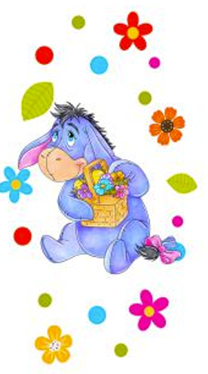 Flower Donkey Motel Keychain Decal