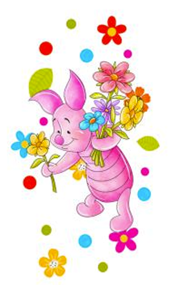 Flower Pig Motel Keychain Decal