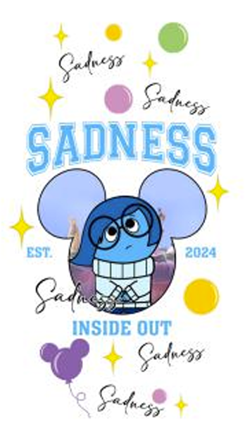 Sadness UV DTF Motel Keychain Decal