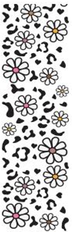 Daisies & Cow Print UV DTF Bookmark Decal