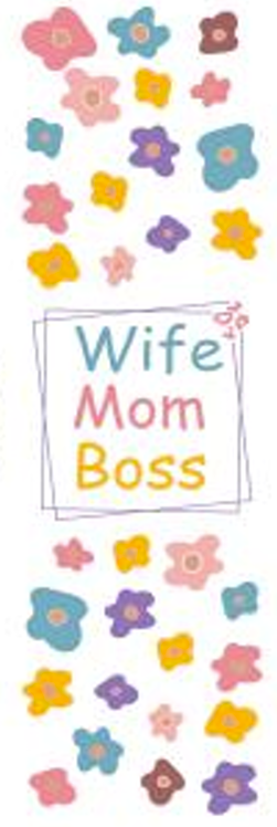 Wife Mom Boss UV DTF Bookmark Decal