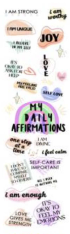 Daily Affirmations UV DTF Bookmark Decal