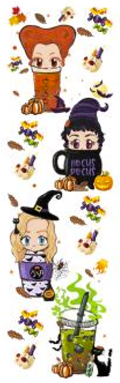 Witch Sisters UV DTF Bookmark Decal