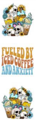 Fueled by Coffee UV DTF Bookmark Decal