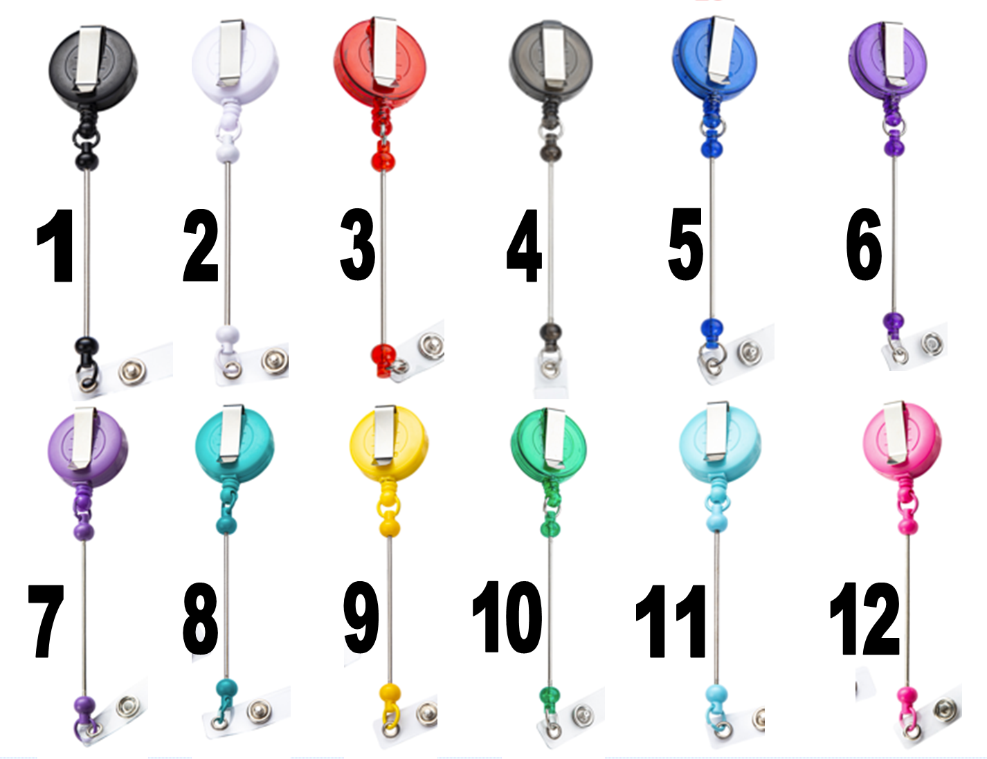 Badge Reels with Retractable Beadable Bar