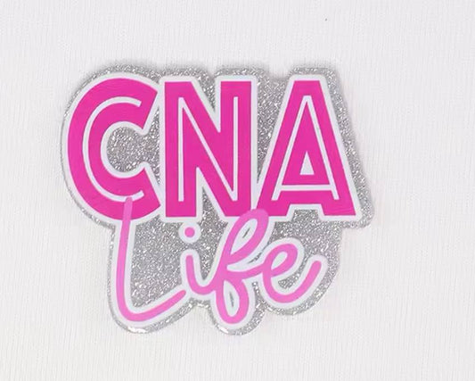 CNA Life Glitter Flatback