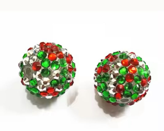 Holly Jolly Rhinestone Acrylic Bead 16-20mm