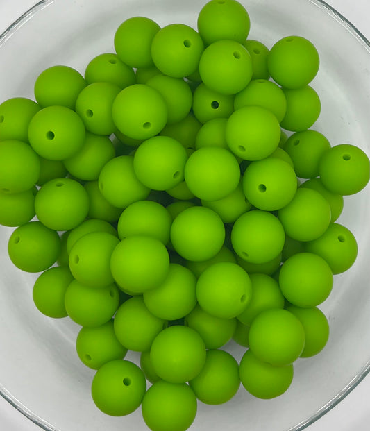 Green Apple Solid Silicone Bead