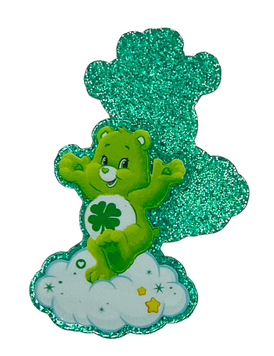 Lucky Bear Glitter Flatback