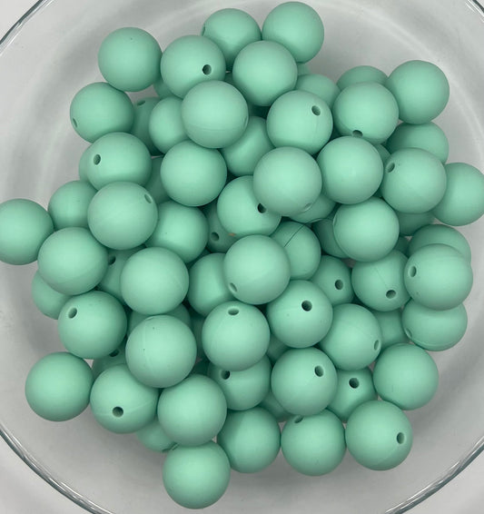 Mint Green Solid Silicone Bead