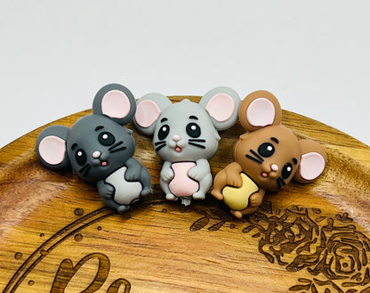 Mouse 3D Silicone Focal Bead