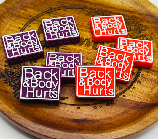 Back & Body Hurts Silicone Focal Bead