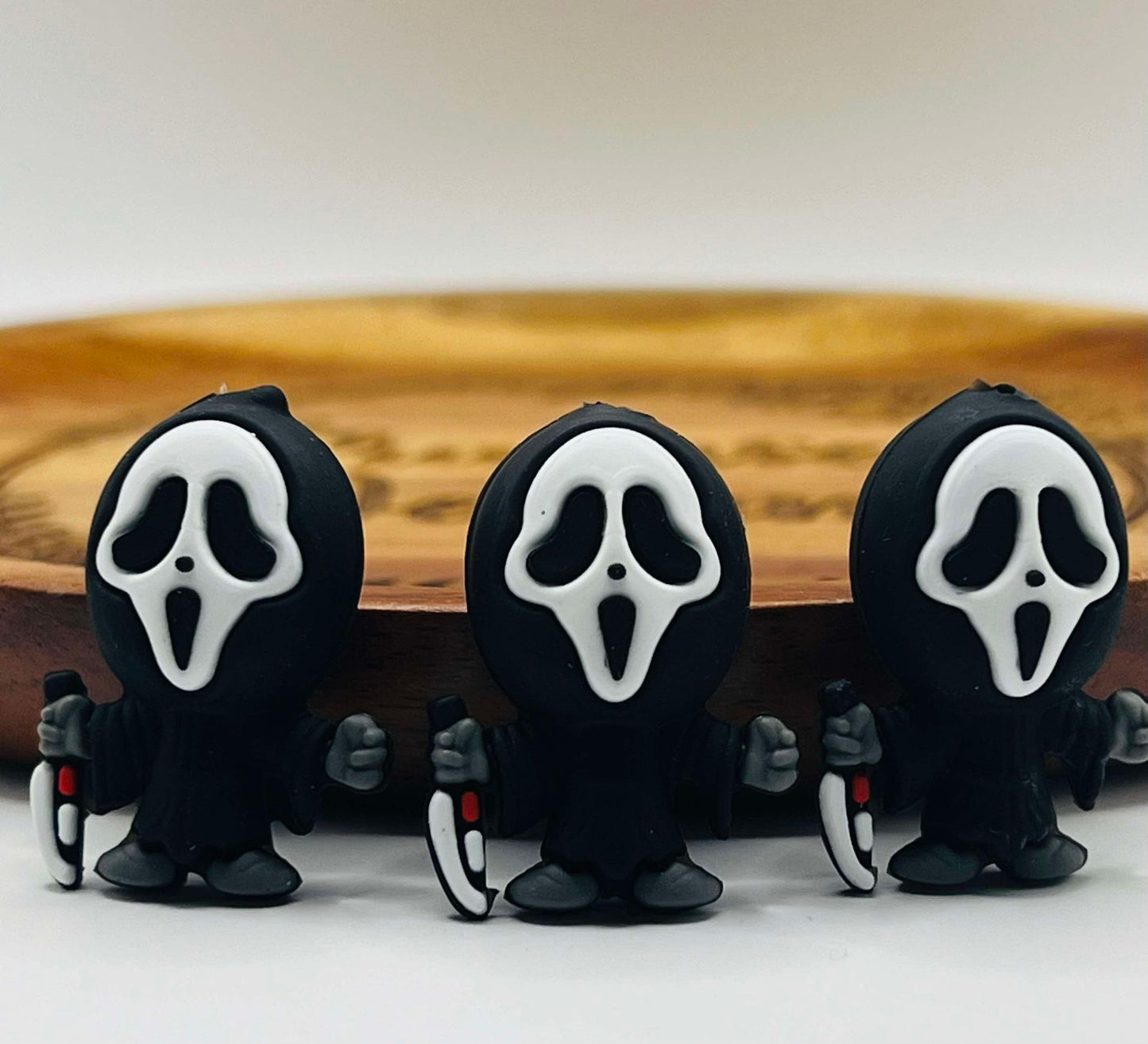 Ghost Face 3D Silicone Bead