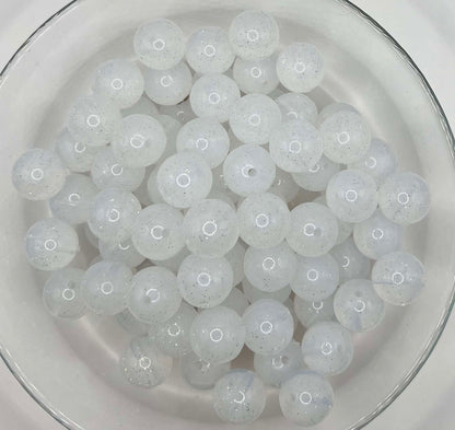 Silicone Glitter Beads 15mm