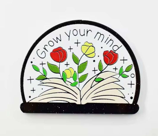 Grow Your Mind Glitter Flatback