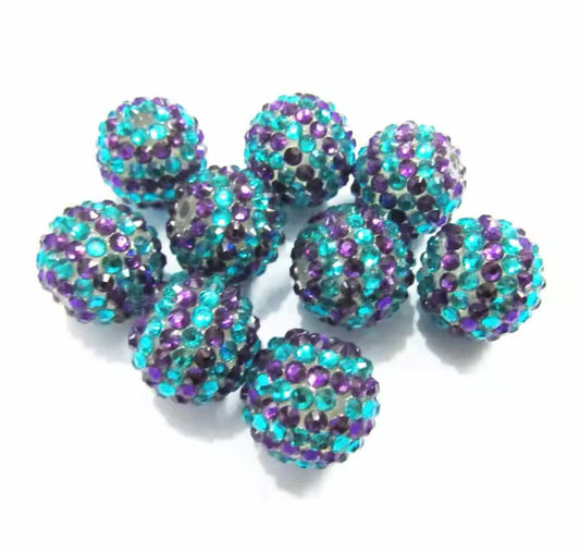 Harmony Stripe Rhinestone Acrylic Bead 20mm