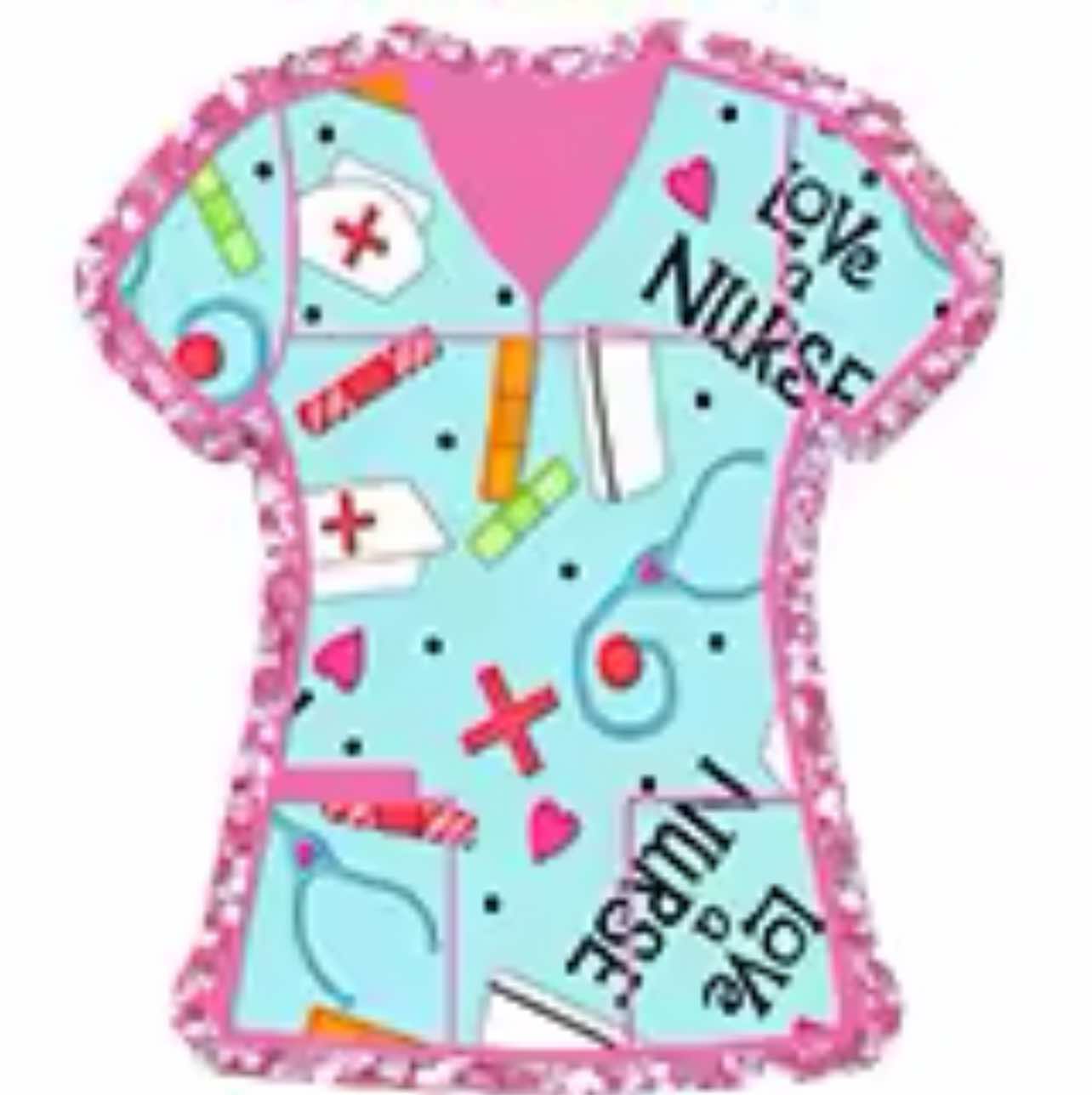 Nurse Scrub Glitter Flatback