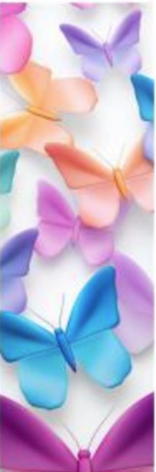 3D Butterflies UV DTF Bookmark Decal WHITE BACKGROUND