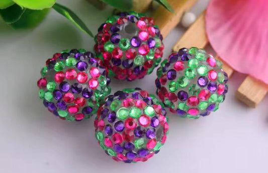 Party Confetti Rhinestone Acrylic Bead 20mm