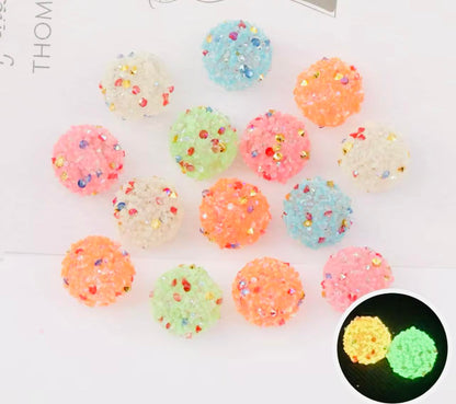 Luminous Sprinkle Sugar Bead 16mm Glow in the Dark