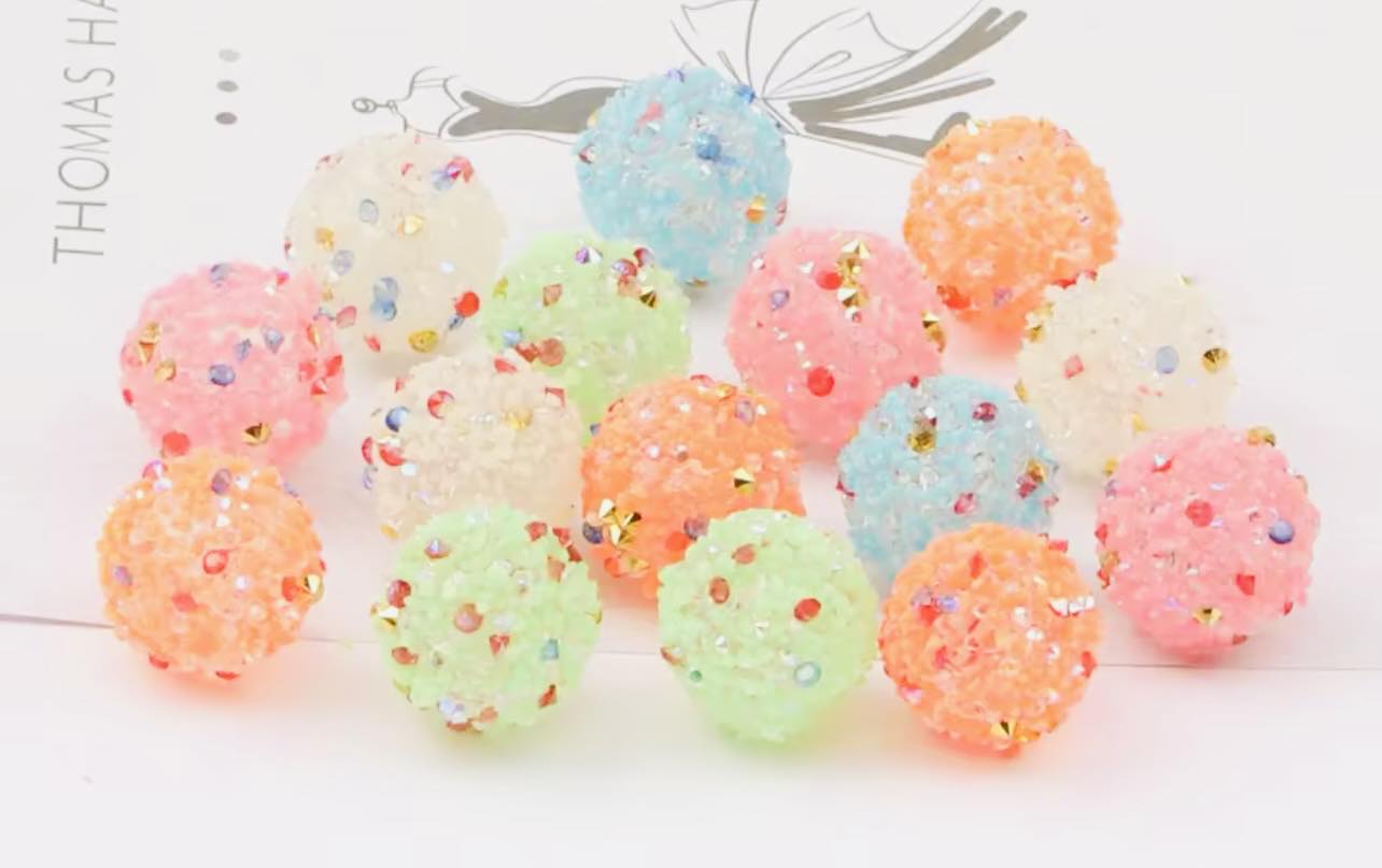 Luminous Sprinkle Sugar Bead 16mm Glow in the Dark