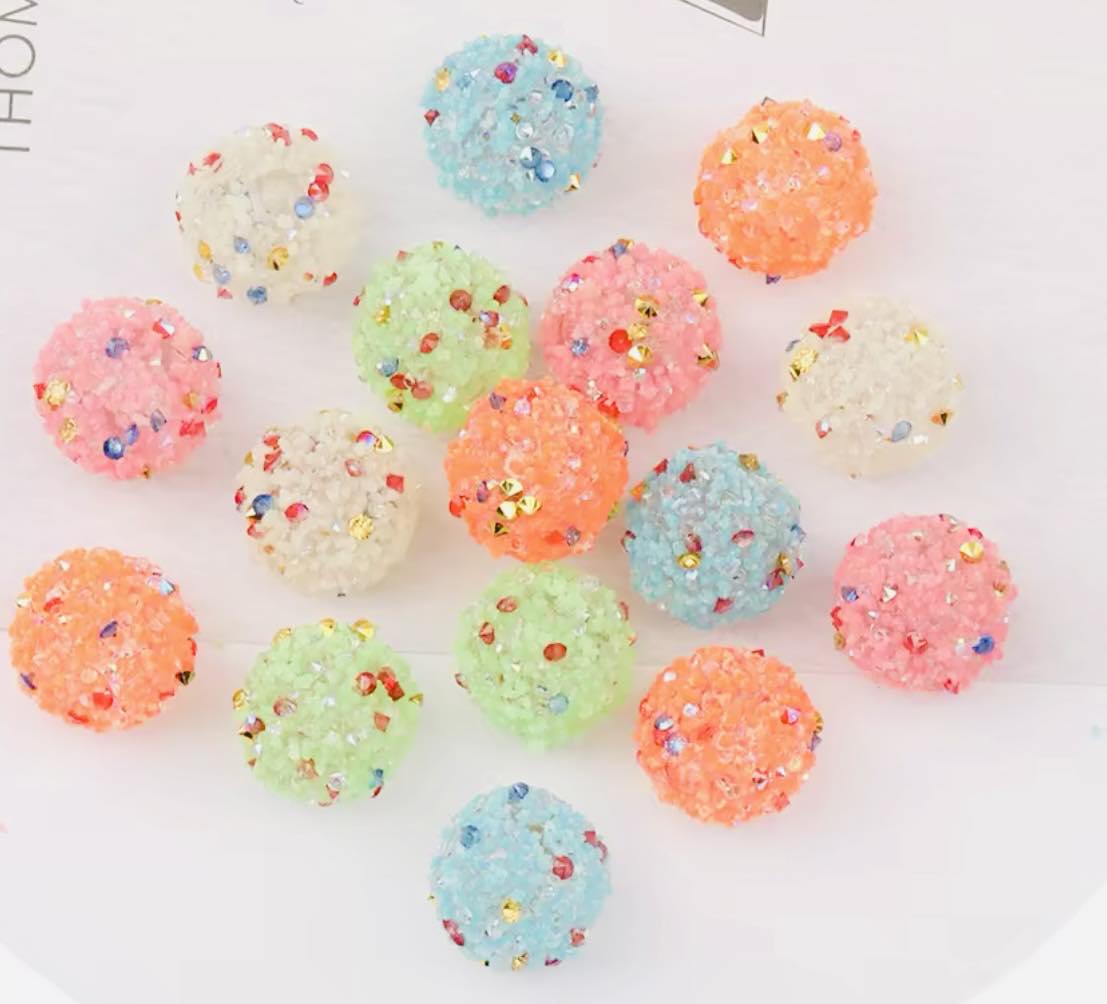 Luminous Sprinkle Sugar Bead 16mm Glow in the Dark