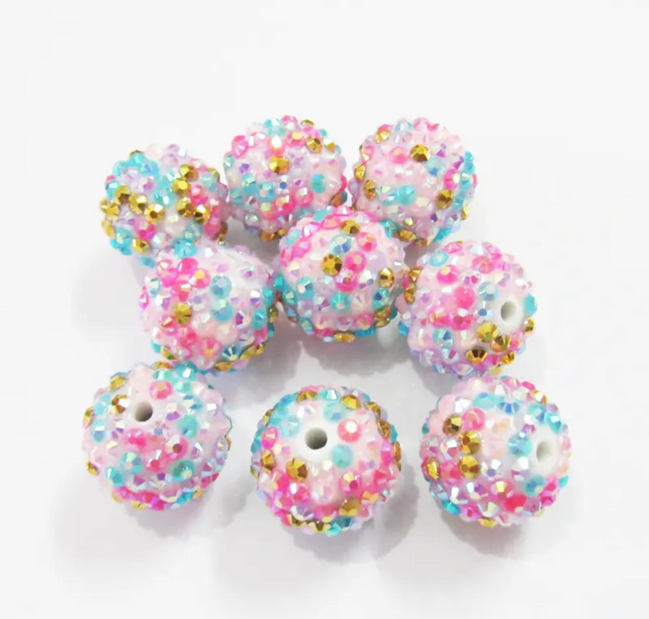 Unicorn Confetti Rhinestone Acrylic Bead 20mm (Copy)