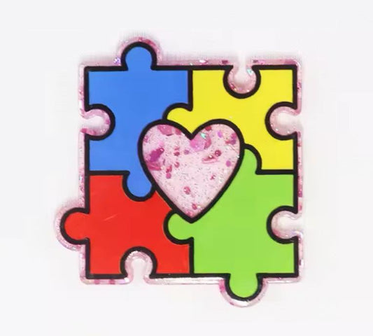 Autism Awareness Glitter Flatback