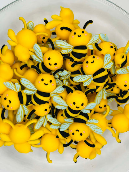 Sweet Bee 3D Silicone Bead