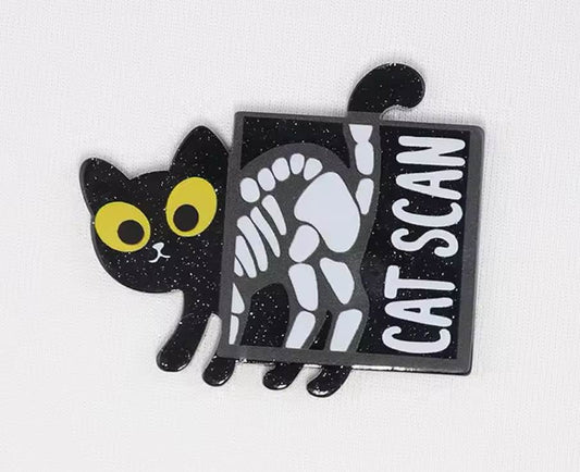 Cat Scan Glitter Flatback