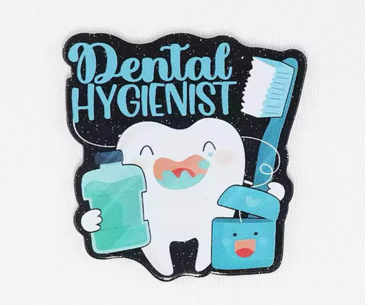 Dental Hygienist Glitter Flatback