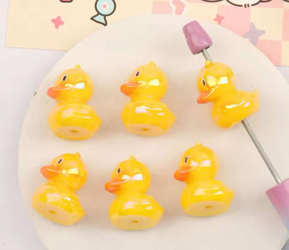 Acrylic Yellow Duckie Bead