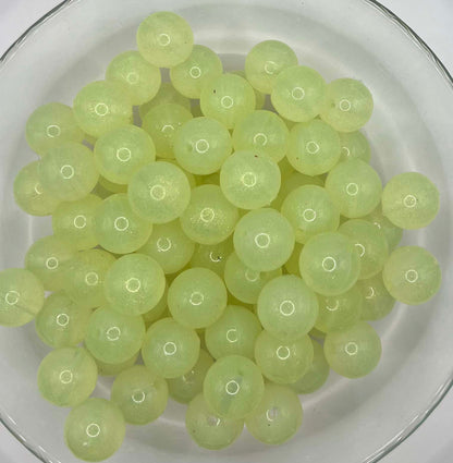 Silicone Glitter Beads 15mm