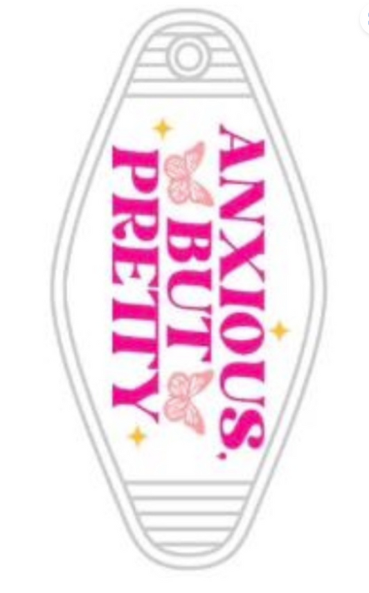 Anxious But Pretty Motel Keychain Decal