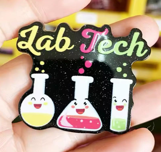 Lab Tech Glitter Flatback